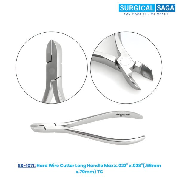 Hard Wire Cutter Long Handle Max:≤.022" x.028"(.56mm x.70mm) - TC Tips