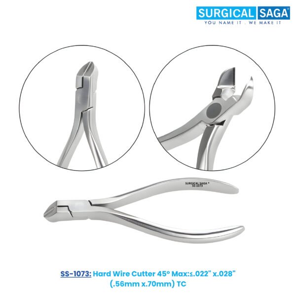 Hard Wire Cutter 45° Max:≤.022" x.028"(.56mm x.70mm) - TC Tips