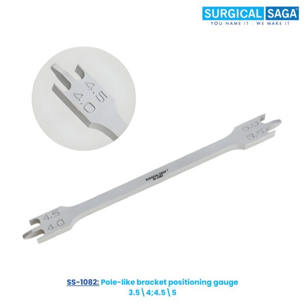 Pole-like bracket positioning gauge 3.5\4;4.5\5