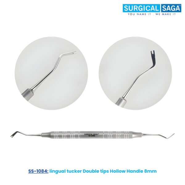 lingual tucker Double tips Hollow Handle 8mm