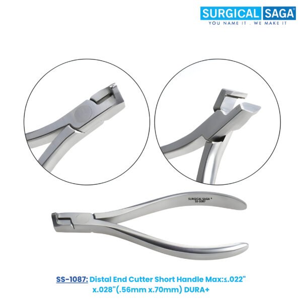 Distal End Cutter Short Handle Max:≤.022" x.028"(.56mm x.70mm) - DURA+ Tips