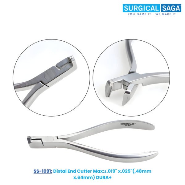Distal End Cutter Max:≤.019" x.025"(.48mm x.64mm) - DURA+ Tips