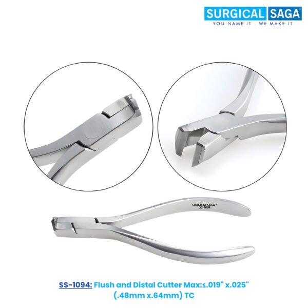 Flush and Distal Cutter Max:≤.019" x.025"(.48mm x.64mm) - TC Tips