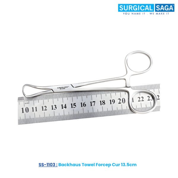 Backhaus Towel Forcep Cur 13.5cm
