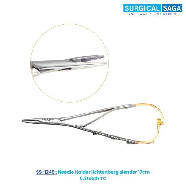 Needle Holder lichtenberg slender 17cm 0.3teeth TC