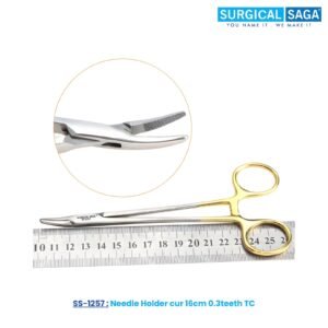 Needle Holder cur 16cm 0.3teeth TC