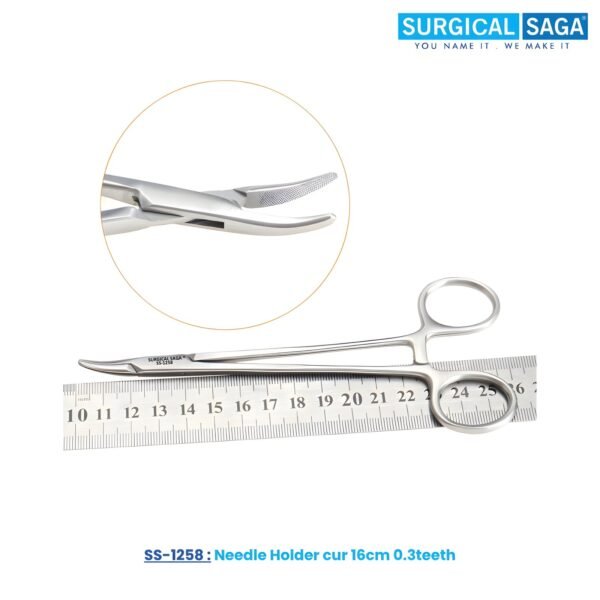 Needle Holder cur 16cm 0.3teeth