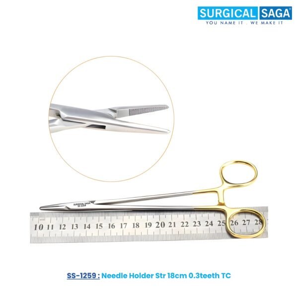 Needle Holder Str 18cm 0.3teeth TC
