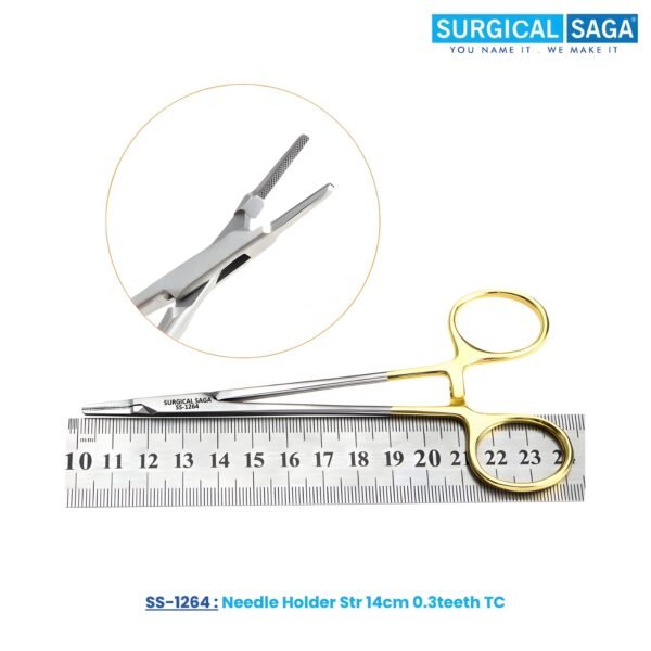 Needle Holder Str 14cm 0.3teeth TC