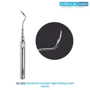 Elevator for root apex right-facing curved 3.0mm