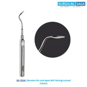 Elevator for root apex left-facing curved 3.0mm