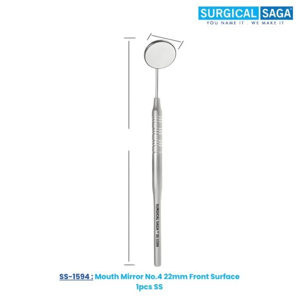 Mouth Mirror No.4 22mm Front Surface 1pcs SS